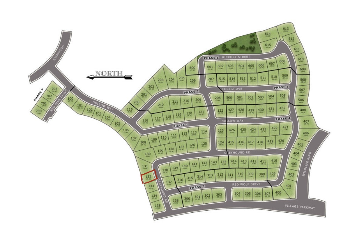 THE VILLAGE OF FOX HOLLOW - Land