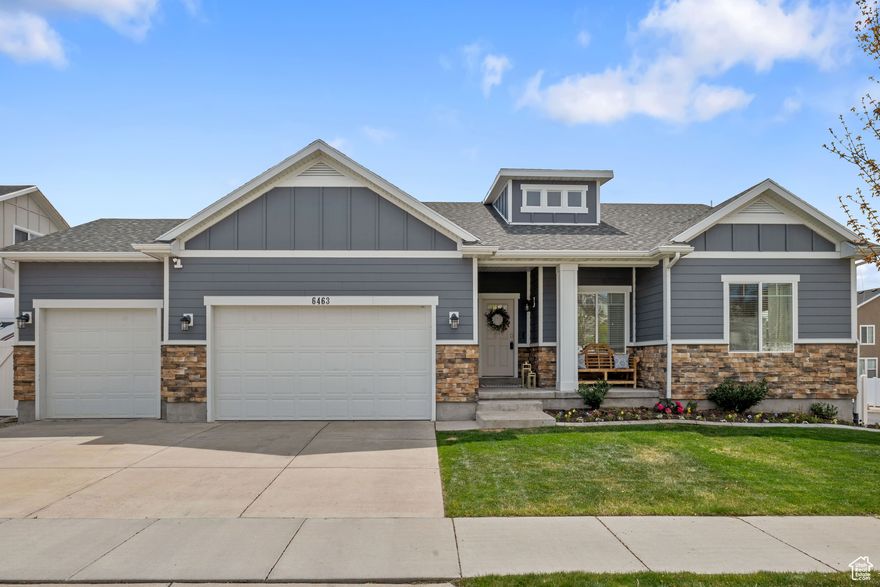 ***OFFERING $15,000 IN SELLER CONCESSIONS*** Welcome to this impeccable residence nestled on a circle in the heart of West Jordan. Built in 2015, the property sprawls over 0.21 acres and offers 3,209 sq ft of living space. It is a beautiful corner lot, with an array of appealing features that make it a standout property.  The home boasts five spacious bedrooms and two well-appointed bathrooms. Step into an open concept living area that exudes comfort and style, graced with updated vinyl flooring and a cozy fireplace that adds a touch of charm to the space.  The partially finished walkout basement provides additional living space with ample room to grow. It can be easily converted into a home theater, gym, or guest suite, depending on your lifestyle needs.  The home comes with a three-car garage, providing ample parking and storage space. There are also solar panels that will be paid off at closing! The outside area is as impressive, with the possibility of including a trampoline, TV mounts and window coverings in the negotiation.   Location is one of the key highlights of this property. It is situated near the location where a new Temple will soon be under construction, promising future growth and development in the area.  This home is a perfect blend of luxury, comfort, and convenience. It is more than just a home; it is a lifestyle. Don't miss the opportunity to own this gem in West Jordan. Discover the perfect place to create beautiful memories with your family.    Square footage figures are provided as a courtesy estimate only.  Buyer is advised to obtain an independent measurement.
