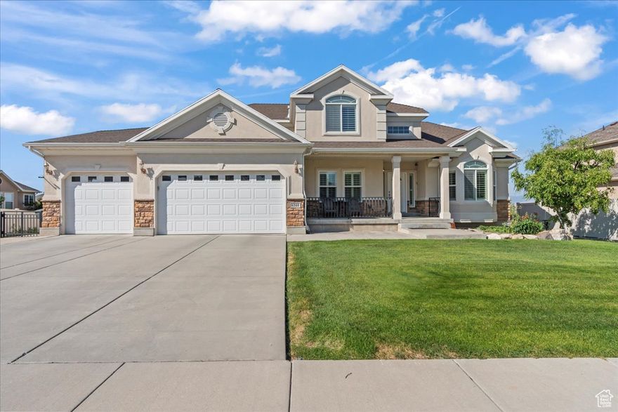 This charming 2 story homes features 7 bedrooms, 4.5 bathrooms and has a main floor primary retreat. The open concept floor plan is highlighted with vaulted ceilings creating a warm and inviting atmosphere throughout. The spacious great room seamlessly flows into the kitchen and dining areas, perfect for both everyday living and entertaining. A separate den provides a versatile space that can serve as a home office or playroom. The basement offers a huge entertaining space equipped with a basement entrance, creating opportunity to turn it into a mother in law or ADU unit. The home boasts a private backyard and second kitchen in the 4 car garage, which also offers ample space for all your cars, toys and storage, not to mention the RV pad. Located in a quiet, established neighborhood, this home offers comfort, space and exceptional value in a highly desirable area. Square footage figures are provided as a courtesy estimate only and were obtained from the county. Buyer is advised to obtain an independent measurement and verify all.