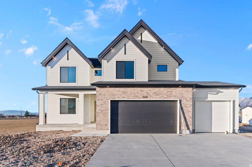 Beautiful 2-story Gardner floorplan in the Farmhouse style, 3 beds, 2.5 baths, 3 car regular garage. Open family/kitchen layout, 9' ceiling on main, front office with single lite French doors, standard kitchen layout, 36" upper cabinets w/ crown molding, upgraded cabinet features: soft-close, stainless steel gas appliances, quartz countertop in kitchen and bathrooms, laminate throughout the kitchen, dining and family, bedroom 1 suite with tray ceiling, grand bath with garden tub, separate walk-in shower and 2nd vanity sink, 50-gallon water heater, mudroom bench, unfinished basement. ** Special Interest Rates are Available ** with our Builder Forward Commitment (BFC) if you use DHI Mortgage in addition to receiving up to $6,000 toward closing costs. Ask me about our generous home warranties, active radon Mitigation System, and Smart Home Package, which is included in this home. The actual home may differ in color, material, and/or options. Pictures are of a finished home of the same floor plan and the available home may contain different options, upgrades, and exterior color and/or elevation style. Square footage figures are provided as a courtesy estimate only and were obtained from building plans. No representation or warranties are made regarding school districts and assignments; please conduct your own investigation regarding current/future school boundaries.