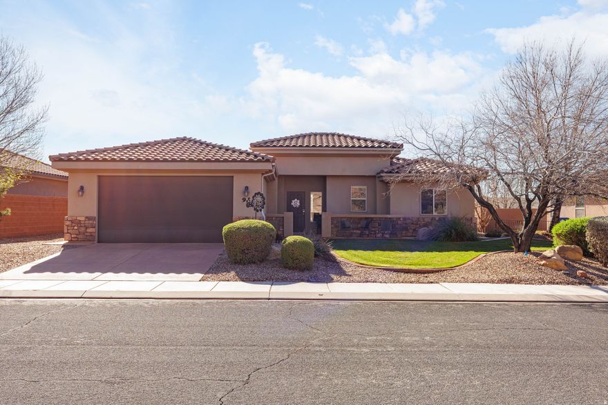 Gently used second home located in the quiet, scenic Copper Leaf at Sienna Hills subdivision. Enjoy premium views at an affordable price, along with a well-designed floor plan featuring an open-concept kitchen and spacious great room--perfect for gathering with family and friends. The landscaping showcases mature trees and hardy desert plants, creating a beautiful and low-maintenance outdoor space. With no backyard neighbor, the property offers added privacy and protected views of stunning Southern Utah scenery.