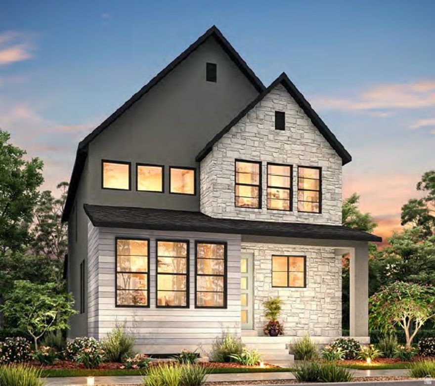 Welcome to this beautifully appointed Stockholm cottage home, showcasing clean, modern design and high-quality finishes throughout. The kitchen features white laminate cabinets, elegant quartz countertops, platinum gas appliances, and a sleek tile backsplash, creating a bright and inviting culinary space. Durable laminate hardwood, tile, and carpet flooring flow seamlessly through the home, complemented by can lighting and enhanced by convenient Christmas light outlets. Energy-efficient living comes standard with a tankless water heater and additional efficiency upgrades. The home's design details stand out with metal railing at the stairway and classic Craftsman base and casing. The owner's bathroom offers a serene retreat with cultured marble shower surrounds and striking black matte hardware. A perfect blend of style, comfort, and functionality-this Stockholm is truly move-in ready!