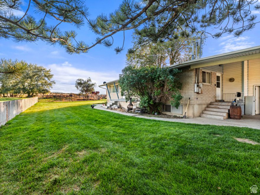 5.39 acres in a scenic location. Bring the horses and livestock! Just a short jaunt-9 miles to freeway, restaurants and grocery. Comfortable home with the possibility for an ADU in the basement. Detatched garage and large storage shed. Cistern for water storage. All figures per county records. Buyer to verify.