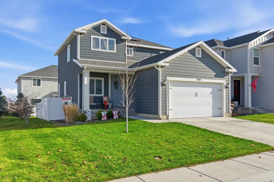Beautiful craftsman two-story home filled with charm, character, and abundant natural light from its many large windows. The main level offers a welcoming living room, open dining area, well-designed kitchen with a walk-in pantry, convenient main floor laundry, and a guest half bath. Upstairs you'll find a spacious primary suite complete with an en-suite bathroom and walk-in shower, along with two additional bedrooms and a full hall bath. The basement is unfinished, offering room to expand or additional storage. This 1,598 sq ft home includes a two-car garage, a 10x12 concrete patio with formal steps, and a fully fenced 6' white vinyl privacy yard-perfect for outdoor living. Home also features $25,000 in roof-mounted solar panels, providing long-term energy efficiency and reduced utility costs. A wonderful blend of comfort, practicality, and modern amenities!