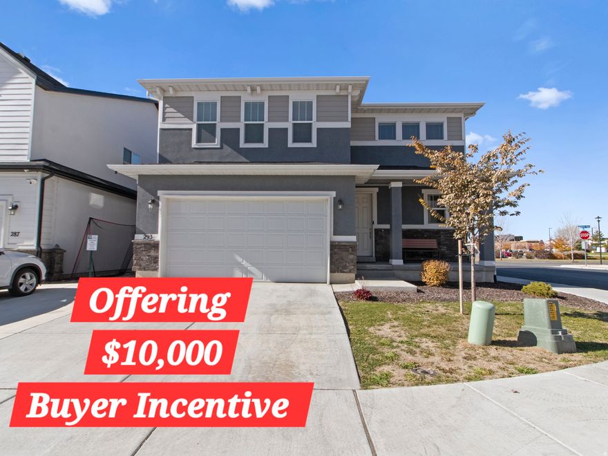 SELLER OFFERING $10,000.00 TOWARDS BUYERS CLOSING COSTS OR TOWARDS A RATE BUY DOWN, WITH FULL PRICE OFFER! Imagine walking across the street to bring home your groceries or walking across the street to enjoy famous Strawberry French Toast. Welcome to the most convenient corner home, located in the heart of Pleasant Grove City. Featuring double sliding glass doors, a beautiful entertainment space in the living room, with a modern electric fireplace. The home looks and feels like brand new because of its well kept condition. This home also includes a large 4 ft. crawl space for extra storage. Come explore your next home in this vibrant community.  Square footage figures are provided as a courtesy estimate only and were obtained from County Records .  Buyer is advised to obtain an independent measurement.