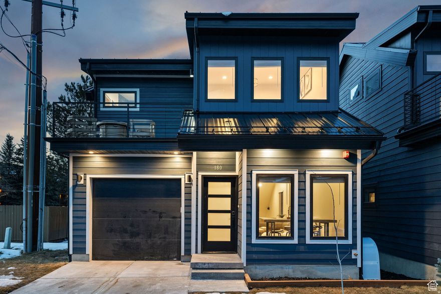 Welcome to this stunning two-story contemporary home in Old Town Park City!! This newly built home is being offered fully furnished and located steps away from the base of Park City Mountain Resort, Park City Golf Club, City Park and Historic Main Street. This location is incredible and has NO HOA fees or restrictions! The home is drenched with natural light, current color schemes, textiles and finishes! LED recessed lighting, window treatments,waterproof LVP flooring, artistic shiplap accents, illuminated floating shelves, counter to ceiling herringbone backsplash, smart home wired, and full fire suppression system to name a few! The kitchen features commercial grade stainless steel appliances, designer cabinetry, and flow for entertaining and direct access to backyard jacuzzi, deck and patio. The upper level has a two ensuites for your own personal oasis with an incredible set up! Offering dual sinks, separate garden tub and shower, walk-in closet, and personal balcony to gaze at the mountains and ski runs! The lower level is fully finished and offers a secondary living room, large bedroom and a full bathroom perfect for a bit of separation. This property is fully landscaped with full-auto sprinklers and horizontal cedar privacy fencing! The garage features an incredible hydraulic car lift for two car parking and is great option to store your car on the lower level while you are back at your primary residence. This home offers exceptional living in one of Park City's most desirable locations and sleeps 12.! If you're after the action of world class mountain biking, skiing, hiking, golf, the night life and restaurants look no further!