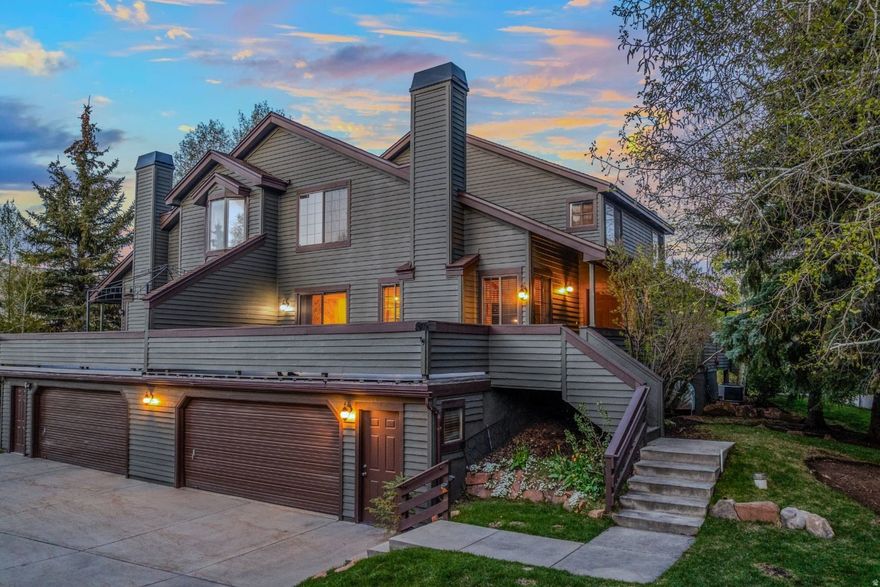 Conveniently located in Pinebrook's peaceful Elk Run community, this three bedroom townhome offers a wonderful setting to enjoy four seasons of an active mountain lifestyle with close proximity to Salt Lake City. An open great room with vaulted ceilings, large windows, and an inviting fireplace adjacent to a dining area and updated kitchen offers easy main level living, with a private primary suite and office loft upstairs and two additional guest bedrooms completing the lower levels. A large private deck offers a peaceful gathering area for outdoor dining and relaxing, while a two car garage provides abundant storage. Beyond the home, the neighborhood offers a welcoming, lived-in feel--neighbors out walking their dogs and a natural sense of community that makes Elk Run especially enjoyable. With trails, parks, shopping, dining, ski resorts, and the free Park City bus route just minutes away, this location blends accessibility with everyday ease.