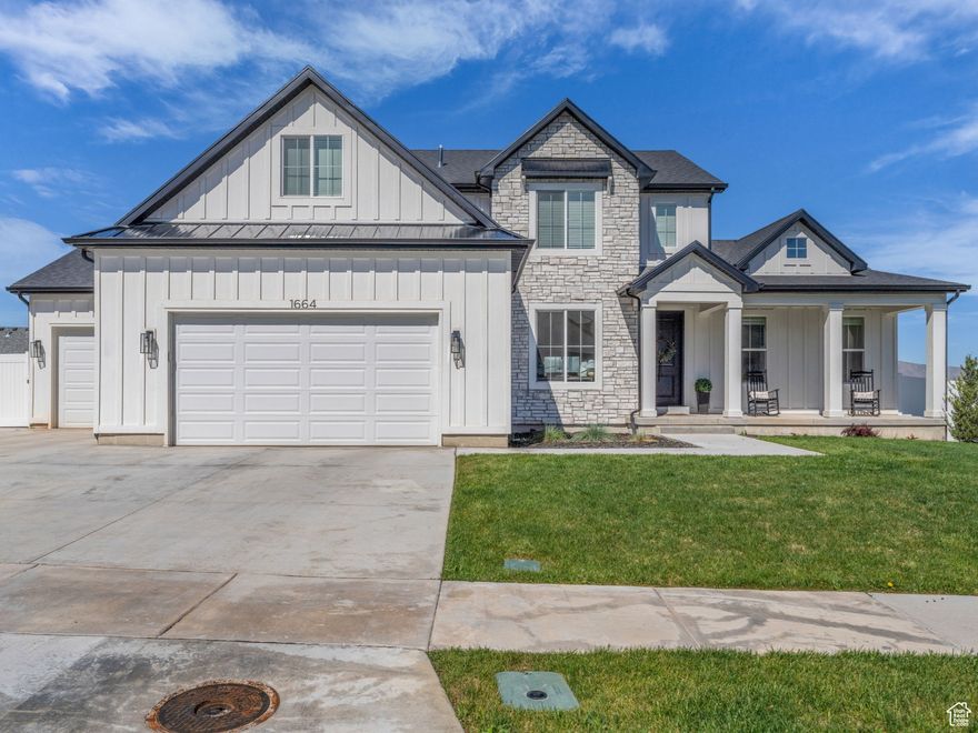 Why wait to build when you can have it all right now? This barely 3-year-old home in Salem offers more than new construction ever could, without the wait. The basement? Fully finished. The landscaping? Already done and packed with upgrades. Every detail has been thoughtfully designed and move-in ready. Step inside to a gourmet kitchen, featuring double ovens, a gas range, farmhouse sink, sleek tile backsplash, and custom lighting. The airy two-story great room is filled with natural light, stunning floor-to-ceiling fireplace, and automated window shades for ultimate convenience and style. On the main level, you'll find a private primary suite with a spa-like bath and spacious walk-in closet. Downstairs, entertain in style with a fully finished basement that includes a 1920s-inspired theater room, wet bar, and cozy lounge space. The backyard is truly next level, complete with a basketball/pickleball court, in-ground trampoline, fire pit, gazebo pad, expansive deck, RV parking, and a covered swim spa with heat and a TV. Every inch of this outdoor space is dialed in for year-round fun and relaxation. Other bonus features include: top-of-the-line HVAC system, tankless water heater, water softener, whole-home water filtration, epoxy garage floors, and a 220V EV outlet. Better than new, built to impress, and ready to enjoy from day one. *Check out the virtual tour by clicking on the "Tour" tab"