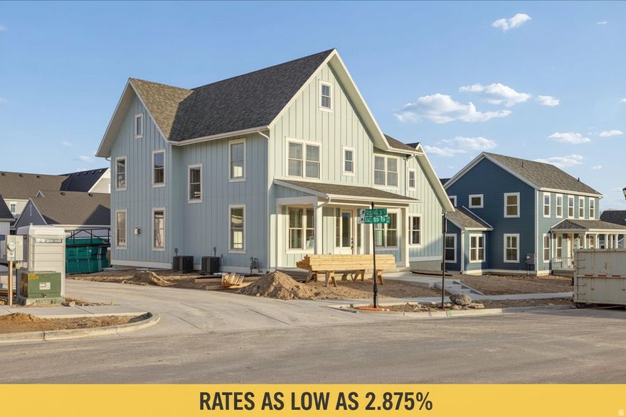 **The BIG Buydown Event! 2.875% first year interest rate available for a limited time!!** The Arlington Farmhouse offers the perfect blend of style and functionality. The open-concept kitchen connects seamlessly to the breakfast nook and great room, with a nearby mudroom and powder bath for everyday convenience. Two flexible rooms off the entry can serve as a home office, formal dining room, or additional living space. Upstairs, the vaulted primary suite features dual vanities, a freestanding tub, a spa-like shower, and a spacious walk-in closet, along with two additional bedrooms, a full bath, and an upstairs laundry room. The partially finished basement includes two bedrooms, a full bathroom, and a large recreation room, ideal for guests or entertaining. Home is nearly complete and will be ready for move in by end of March.  Call today to view.