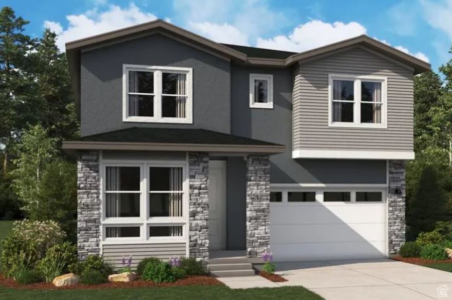 LIMITED TIME OFFER***FREE FINISHED BASEMENT ON THE NEXT TWO HOMES***OR SPECIAL FINANCING OFFER OF 3.99% 7/6 ARM, 4.875% FIXED RATE CONVENTIONAL or up to 8% flex funds for rate buy down or closings costs.  Offer available through 10/12/25 Close by 12/31/25.***Incentives for rates are tied to using preferred lender, insurance and credentials. ***NEW BRADFORD FLOOR PLAN*** Projected December 2026 completion***The distinctive Bradford plan offers an inviting main-floor layout, which features an open dining room, a spacious great room with a fireplace, and a gourmet kitchen boasting a walk-in pantry and center island. You'll also appreciate a convenient bedroom and bathroom off the entry. Upstairs, discover a versatile loft, three secondary bedrooms with a shared bath, and a lavish primary suite showcasing dual walk-in closets and a deluxe bath with double sinks, a shower, and a soaking tub. Additional highlights of this home include a central laundry, a tranquil covered patio, and an unfinished basement with a bathroom pre plumb Quartz countertop throughout home and lvp flooring on main areas. Minutes away from shopping, food, entertainment, schools. Pictures are of a model home and are not exact representations of the home's interior and exterior design, are to show space. Buyer to verify square footage.