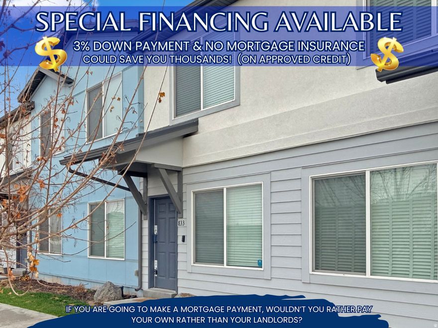 Get ready to fall in love with a townhome that truly has it all-style, space, and an unbeatable location! This open-concept home features a spacious kitchen, great room, and dining area all connected and finished with warm wood-look flooring. The kitchen shines with quartz countertops, a classic subway tile backsplash, stainless steel appliances, 42" white shaker cabinets, pendant lighting, an efficient corner pantry, and a center island with breakfast bar perfect for casual dining or entertaining. An oversized 2-car garage offers room for vehicles plus extra storage. Upstairs you'll find three bedrooms and a generous loft that could easily be converted to a fourth bedroom, along with a conveniently located laundry room. The primary suite is a relaxing retreat with a walk-in closet featuring organizers, a double vanity with quartz countertops, an oversized shower, and a separate water closet. Enjoy neutral dcor throughout and a neighborhood with a community playground.   You will appreciate the convenience of the tankless water heater, which provides nearly unlimited hot water and lowers utility bills. There is also a built-in saltless water conditioner.  Ideally located just 0.6 miles from the Clearfield Aquatic & Fitness Center with a gym, indoor pool, classes, daycare, track, and more, less than 1 mile from the FrontRunner commuter rail station with park-and-ride and bus bridge, under 3 miles to the South Main Gate of Hill Air Force Base, 1 mile from Fisher Park with baseball and basketball courts plus a modern skate park, and just a few blocks from the Rio Grande Trail offering nearly 24 miles of paved paths from West Bountiful to Roy. Located in a community where townhomes rarely become available-this one is a must-see!