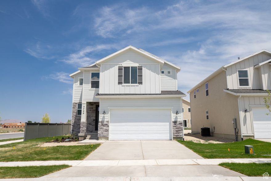 AMAZING $20,000 INCENTIVE TOWARDS CLOSING COSTS, RATE BUYDOWN, OR PRICE REDUCTION REGARDLESS OF LENDER! Must-see Harmony Community in Eagle Mountain! Move-in ready! This beautiful home was built by Flagship Homes and features 4 bedrooms, 2.5 bathrooms, quartz slab countertops, painted cabinets, laminate flooring on the main level, a large loft on the 2nd floor, fully landscaped front yard, 2 car garage and backyard (can be landscaped for an additional charge). The primary bedroom has a vaulted ceiling, large walk-in closet, and dual sinks with a separate tub/shower. With an unfinished basement, this home provides space for storage and room to grow. (If preferred, basement can be finished for an additional charge.) 1GB fiber optic internet included in the HOA dues. Call for more information or stop by our current model home at 3859 N. Thomas St., Eagle Mountain for a tour. Model home hours: Monday-Saturday 11 AM - 6 PM. Buyers to verify all information. Square footage is from house plans.