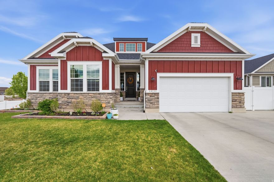 ***Open House Saturday, April 18, from 11:00 am - 1:00 pm***This spacious 6-bedroom home in Herriman offers over 4,000 sq ft, a newly finished basement, and beautiful mountain views. With vaulted ceilings, wide hallways, and modern features every buyer will love, come see why this may be the perfect place for you to call home! The finished basement really stands out. With a large family room and custom built-in cabinetry, it's perfect for movie nights, hosting friends, or just having a comfortable space to hang out. It's in a quiet, friendly neighborhood close to parks, trails, and highly rated schools, with shopping and dining just minutes away. Schedule a private showing today and see how this home checks all the boxes! Buyer to verify all MLS information, including square footage.