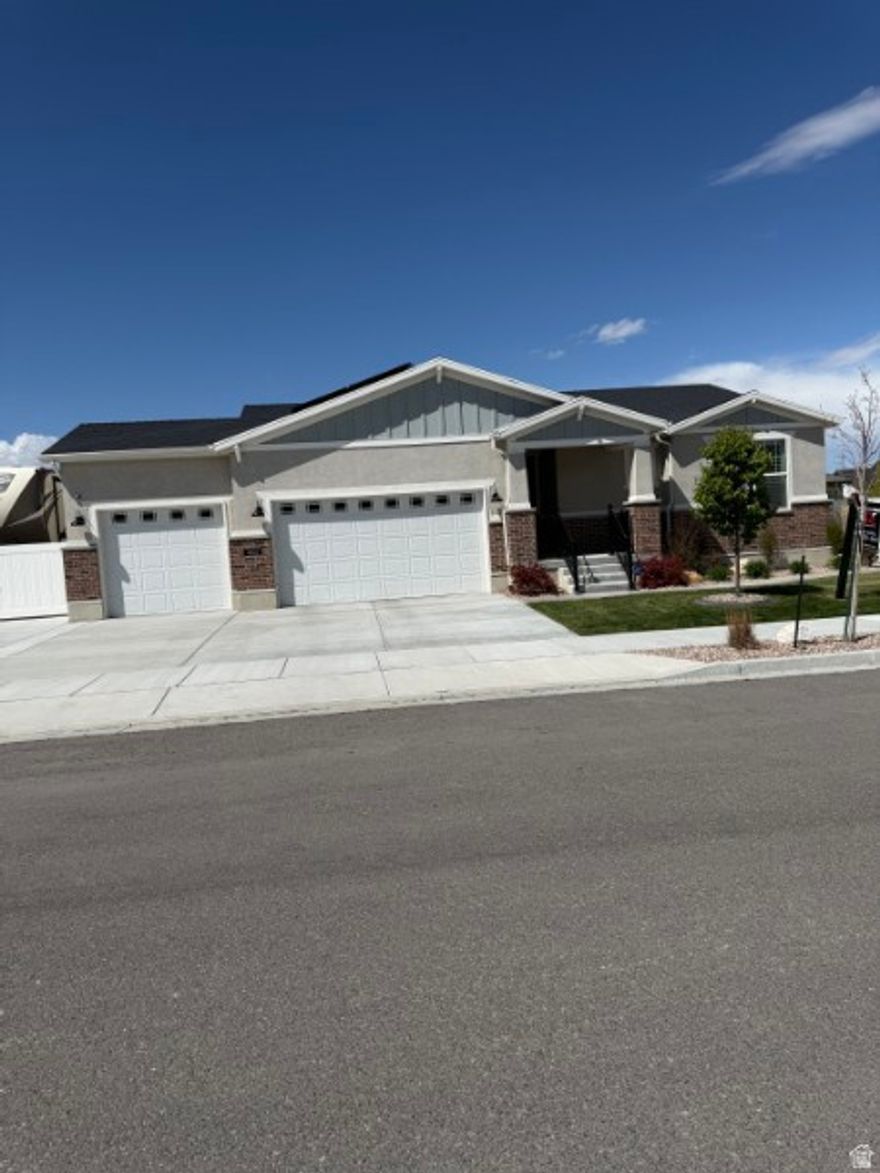 SELLER WILLING TO CONCEDE $5000 TOWARD BUYER CLOSING COSTS! This beautiful craftsman in a quiet family oriented neighborhood is priced to sell and offers a large 3 car garage with lots of storage and epoxy floors. The kitchen has a large island, pullouts in all of the lower cabinets. Adjacent to the kitchen is a good size dining area and the nice great room which has a custom electric fireplace flanked by large ceiling height cabinets and the rare 8' doors and 9' ceilings throughout make the home very airy. All windows throughout the house have beautiful (no warp) plantation shutters. The fully finished basement with 3 additional bedrooms and a spacious full bathroom including double sinks provides a retreat for everyone. There is a must see custom wet bar with lots of cabinets and a live wood bar and concrete countertop. Entertain your family and friends in the large game area which is surround sound ready for you and your family to enjoy movie night and there's plenty of room for either air hockey, a pool table, a ping pong table or foosball in addition there's a roomy cold storage area. Step into the large backyard  where you can entertain your family and friends on the large trex deck (16' x 25') and off in the far corner of the yard is a beautiful pergola over the large concrete pad equipped with a spa ready 220 volt outlet. Store your garden tools in the spacious 8' x 12' outdoor shed. Store all of your toys on the large RV pad (15' x 75'). The perimeter Jellyfish programmable lighting to reflect any holiday and the colored LEDs in the backyard planters make for a nice effect while gazing at the stars in the backyard. You will definitely save money with $10-$15 monthly electric bills with the fully owned solar system including a 10 KW battery. Don't miss this opportunity to buy this most excellent home! Call to setup a viewing today!