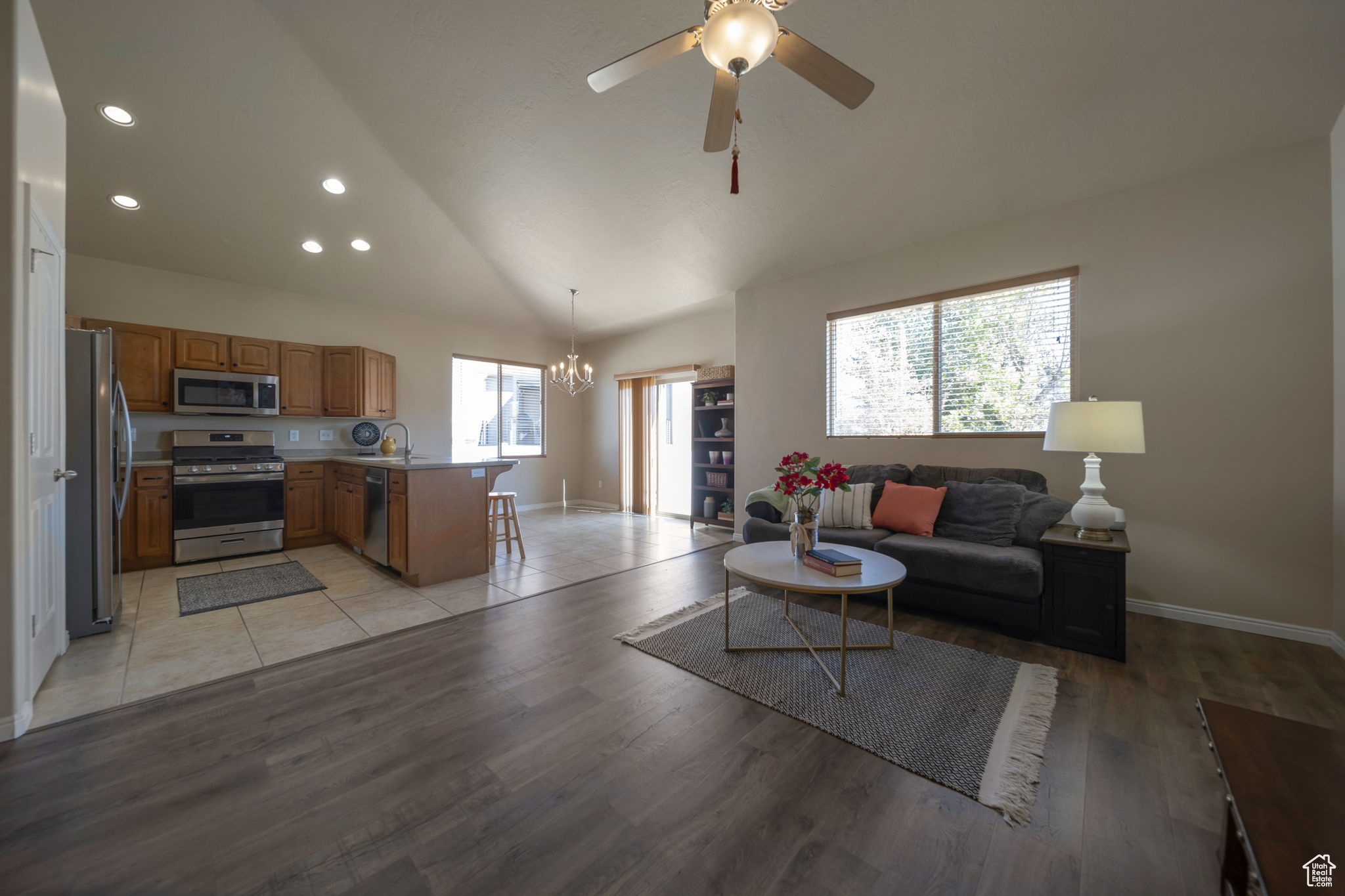 Tucked away in a highly desired neighborhood this gem bursts with light and personality! Welcome to brand new LVP flooring, carpet, and stainless appliances! Bring your own color scheme to this neutral, one-owner home that enjoys meticulous care and maintenance. Clean with abundant space. Master bath has separate shower and soaker tub. Open-wide kitchen with pantry spreads to the backyard patio for your grilling and chilling. Incredible views! Basement is ready for you to fill in with your own plan. A very nice cat currently shares this space. Don't hesitate a second to set up your own private walk through.
