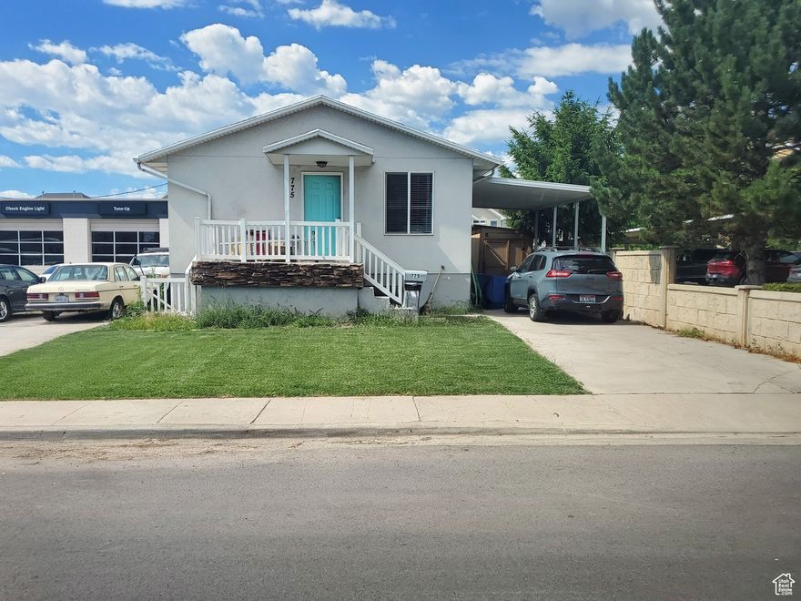 Wonderful investment opportunity! Two complete living spaces with separate entrances, ideal for multi-generational living or potential rental income (currently rented for $2,950/month). 7-year rental track record with no vacancies. Prime location 1.5 miles south of BYU with bus access to local campuses.  Property Highlights: -Upper Level: 3 bedrooms, 1 bathroom, full kitchen, dining, living room, laundry -Lower Level: 2 bedrooms, 1 bathroom, full kitchen, dining, living room, laundry -Two separate driveways (one with carport) and separate entrances for each unit -Beautiful mountain views   Recent Updates & Features: -Two new water heaters installed July 2025 -New furnace 2024 -AC installed 2017 -Both levels freshly updated with new paint, newer appliances and flooring -Fully fenced backyard with sprinkler system  -All appliances included