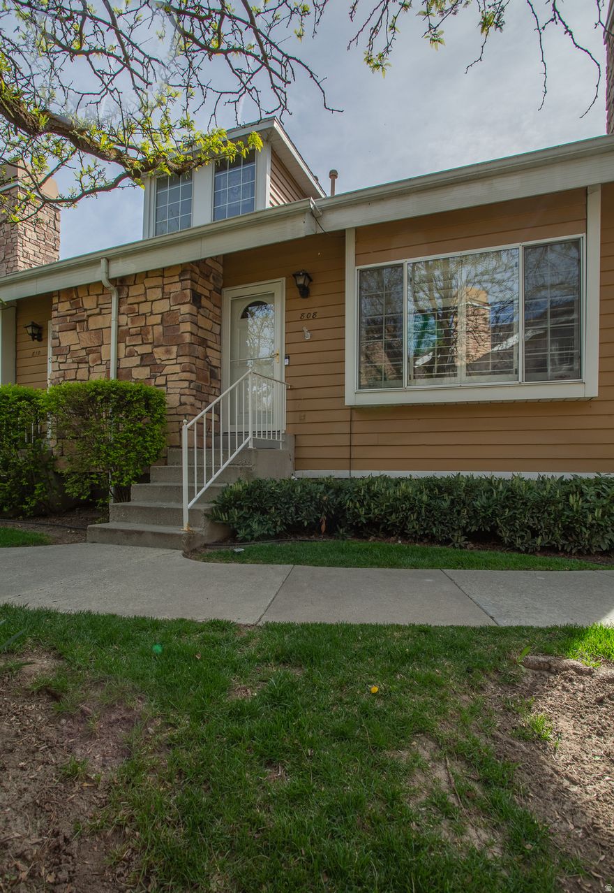 Peaceful views of the running creek off of the back balcony.  Very nice. Newer kitchen with granite counter tops. All appliances stay. New furnace in 2025. Plantation shutters throughout.