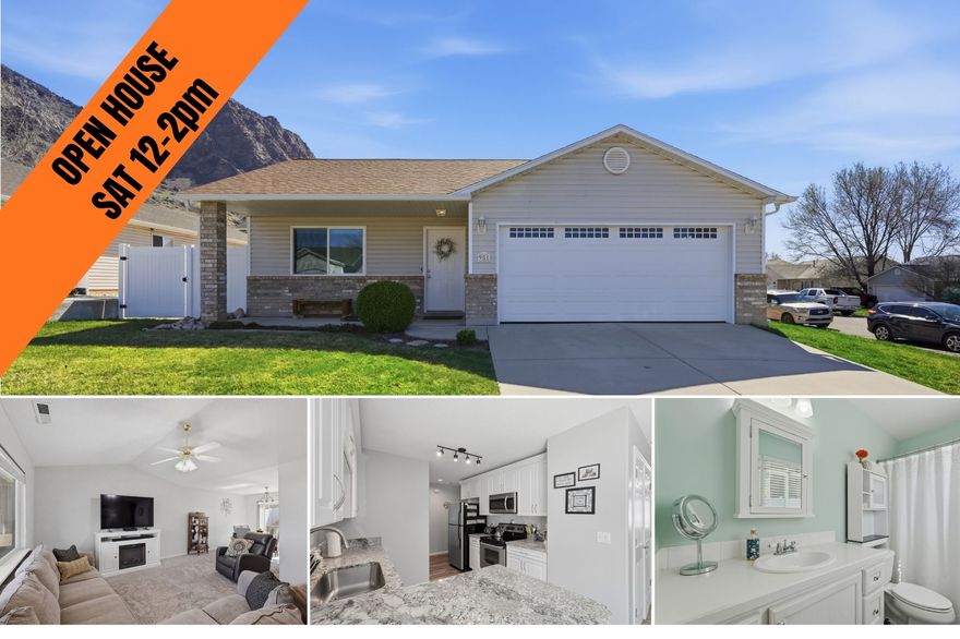 Enjoy beautiful mountain views and convenient single-level living in this well-maintained Ogden home featuring 3 bedrooms including a primary suite, 2 full bathrooms, and a 2-car garage. Recent updates include a new kitchen (Dec 2025), HVAC (2023), windows and sliding door (Fall 2021), fence (2021), roof (Dec 2019), and garage door (Jan 2026). The fully fenced backyard offers space to relax or entertain. Located close to hiking trails, parks, shopping, and outdoor recreation. Buyer to verify all.