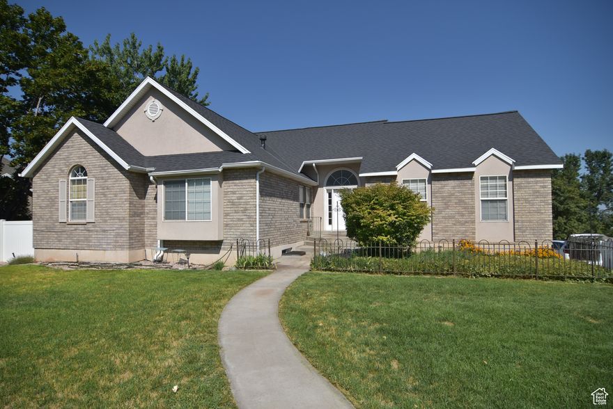 Price Reduced! Now Just $615,000.  Seller is offering $15,000 in Concessions to the Buyer on full price offers. Located on a .35-acre lot with views of the mountains and valley, this 5-bedroom, 3-full bath rambler is just what you've been looking for.  You'll enjoy sitting on you back covered deck and relaxing while enjoying the views.  The main floor features a formal living room, semi-formal dining room, family room with vaulted ceilings and gas-log fireplace, 3 bedrooms and 2 full bathrooms which includes the Owner's suite, full kitchen and kitchen dining area as well.  Downstairs can be accessed through the main level of the home by staircase or through the garage and back sliding glass door that leads to the Back deck and back yard.  Downstairs you will find 2 more bedrooms and the 3rd full bathroom, another family room and game room area.  The 2-car garage accesses the downstairs, and you can access the backyard from here as well.  There is a shed for additional storage in the backyard, and the yard is fully landscaped including a terraced garden, 5 fruit trees (Peach, Cherry, Plum and 2 Apple).  UPGRADES to the home include a new roof in 2017, New HVAC in 2018, New fencing in 2016 and additional insulation in the attic.  Square footage figures are provided as a courtesy estimate only and were obtained from Utah County Records.  Buyer is advised to obtain an independent measurement. Information presented is deemed reliable but not guaranteed. Buyer is advised to check and verify all information to their satisfaction.