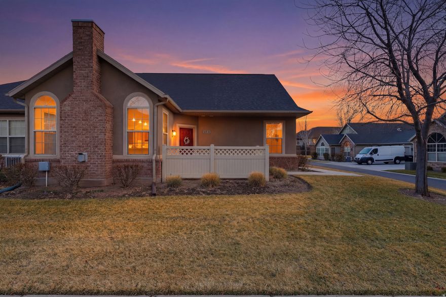 OPEN HOUSE Saturday, March 14th! MAIN LEVEL LIVING at its finest in Springbrook Villas! Walk-in closets in every bedroom andALL APPLIANCES INCLUDED! Ground-level entry and spacious, vaulted ceilings with bedrooms, bathrooms, laundry and kitchen all on the main level! HUGE kitchen area with tons of storage and under cabinet lighting over the counters! No need to mow the lawn or clear the snow as exterior maintenance is taken care of for you! Enjoy plenty of grass, sidewalks and benches throughout the community as well as the pool, theater, exercise room and more in the clubhouse! Lots of fun weekly and monthly community activities to participate in! You'll be close to shopping, medical clinics, delicious food options, freeway access, museums, parks and mountains! Prime location in Utah County! Schedule your tour today! Square footage figures are provided as a courtesy estimate only and were obtained from an appraisal. This is a 55+ age restricted community. Please review HOPA compliance for questions. Buyer to verify all. Cameras located in kitchen and garage.