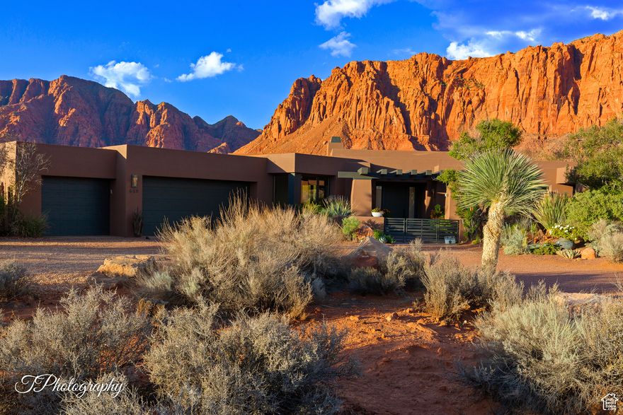 Experience the Splendor of Terra Spiritus Kayenta's stunning entry in the 2009 Southern Utah Parade of Homes. Crafted by Gulch Design Group in collaboration with J-2 Builders, Terra Spiritus is a home where architectural artistry meets the soul of the desert. Rooted in the sacred connection between earth and spirit, this visionary residence blends timeless design with modern materials, creating a seamless harmony of form and function. Every detail reflects a deep reverence for the land and a commitment to excellencewhere modern living is elevated through thoughtful design, natural textures, and inspired craftsmanship. More than a home, Terra Spiritus is a living work of artan experience that must be seen to truly appreciate its masterful execution. One level (no stairs) Open Concept floor plan, and flexible design will easily accommodate home offices, studio, sumptuous guest quarters, and everything you and your clan desire in a home sanctuary. Expect more with a Kayenta Parade model, and this home delivers with extras like high-end appliances, a convenient Butler's Pantry, roll-out cabinet drawers, abundant built-in custom storage, and so much more. Rejuvenate and revitalize yourself in the lush surroundings of the saltwater pool with a waterfall feature and spa. 688 Shinava Drive offers a Distinctive Lifestyle and the undeniable magic of Kayenta. Enjoy the vibrant Kayenta Art Village, 688 places you steps from renowned galleries, the Center for the Arts, the cozy Xetava Caf, and the lively Rusted Cactus Bar & Grill. Beyond its cultural richness, this home offers unrivaled access to Southern Utah's world-class outdoor recreation, including Gunlock State Park and reservoir, the expansive Dixie National Forest, and the alpine beauty of the Pine Valley Mountain Recreation area. Set against the awe-inspiring backdrop of Kayenta's iconic red rock cliffsadorned with cascading waterfalls after a desert rain.688 overlooks the vast 6,000-acre Santa Clara River Reserve. Here, every moment invites connection with the land: whether stargazing under crystal-clear night skies or soaking in the endless "blue view" stretching toward Utah's West Mountain, Arizona's Beaver Dam Wash National Conservation Area, and the nearby Joshua Tree National Natural Landmark. At 688, nature, culture, and serenity converge, offering a lifestyle unlike any other. The 4th bedroom has no built-in closet. Owners are not Kayenta Recreation Association (KRA) members.