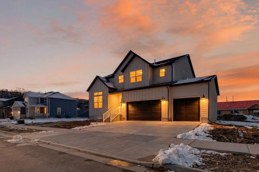 Almost completed and price reduced on this stunning home!Welcome to our premiere South Weber community, Riverwood!  This gorgeous two-story home checks ALL the boxes.  Spacious/stunning kitchen, large pantry, 6 big bedrooms, 3 great rooms, tiled fireplace, oversized garage, storage spaces everywhere and a timeless exterior elevation.  Ask about our AMAZING incentives to help cover closing costs and/or interest rate buy down.  Come see this gorgoeus home and community by Nilson Homes!