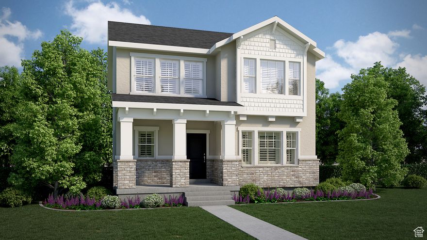 This Plymouth is a great brand new home in a sought after master planned community!  A thoughtfully designed home, you will find a  blend of modern finishes with timeless charm. The kitchen showcases white laminate cabinets, quartz countertops, and stainless steel gas appliances, creating a clean and inviting atmosphere perfect for cooking and gathering. Throughout the home, enjoy a mix of laminate hardwood, vinyl tile, and carpet flooring, complemented by can lighting and Craftsman base and casing for a refined touch. Energy-efficient features and a tankless water heater ensure comfort and savings year-round. The owner's bathroom is a serene retreat, featuring a walk-in shower with glass doors and elegant satin and brushed nickel hardware. Stylish, efficient, and beautifully detailed, this home offers exceptional living spaces designed for every lifestyle.