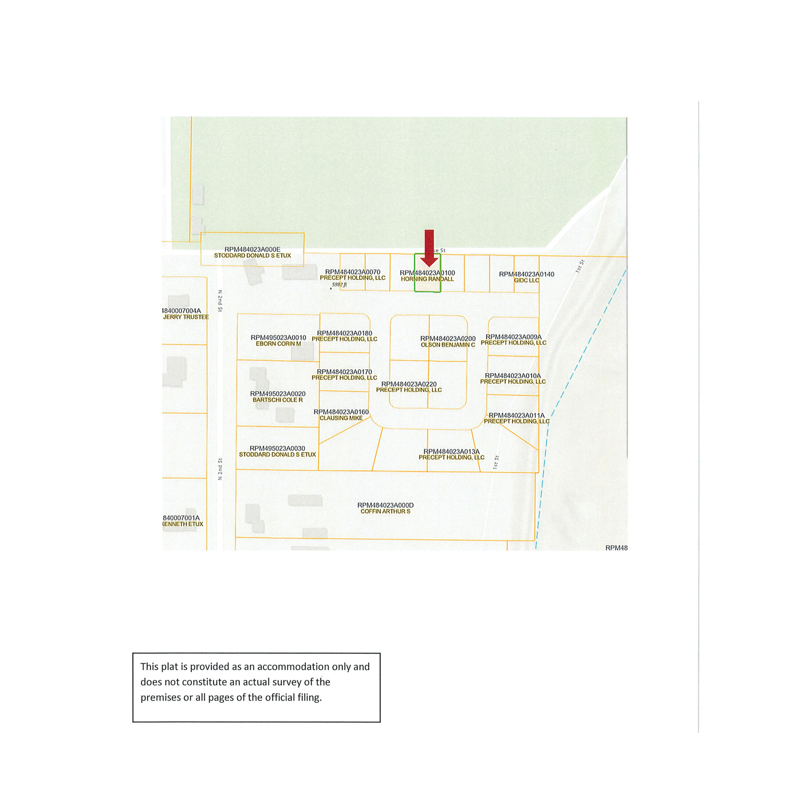 THE RIDGE SUBDIVISION - Land