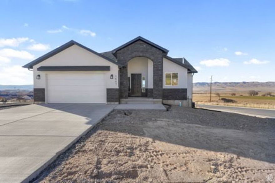 Come check out this brand new 3 bedroom 2 bath home in a quiet new neighborhood. Granite countertops, farm sink and all new appliances. Relax on the covered balcony or porch. Corner lot so it has more useable land to utilize with a gravel space to park a trailer or extra vehicles. Basement could be easily finished adding more space to grow.