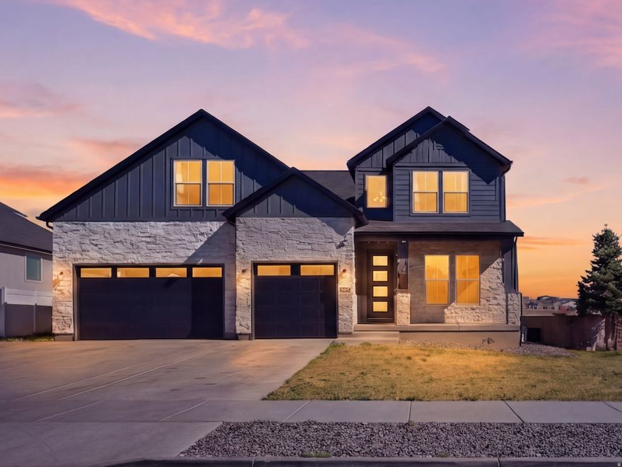 Welcome to this nearly-new masterpiece in West Jordan, where "I need more space" officially stops being your personality. With a massive 5,116 sq ft, 5 oversized bedrooms, and 3 bathrooms. (Plus more bedrooms if you finish the basement!) This home has enough room for your family, your hobbies, your friends... and the guests that overstay their welcome.  Step inside and you're greeted with an open-concept layout, soaring ceilings, and so much natural light you might actually become a morning person (no promises). The kitchen is built for both cooking and pretending you cook, featuring high-end finishes, tons of storage, and a large island perfect for snacks, gatherings, or just spreading out takeout containers in style.  The primary suite is basically a private getaway. Spacious and far enough from the other bedrooms to enjoy a little peace and quiet. The additional bedrooms are generously sized, ideal for kids and guests. Plus a home office perfect for your "I'm going to start a podcast" phase.  With multiple living areas, you can finally have a "formal" space that no one actually uses and a second one where life really happens. Movie nights, game days, or just hiding from responsibilities... this home handles it all.  You're not just buying a house-you're upgrading your entire lifestyle (and finally winning at hide-and-seek forever).  Square footage and tax info based on county information, buyer to verify accuracy of any listing information.