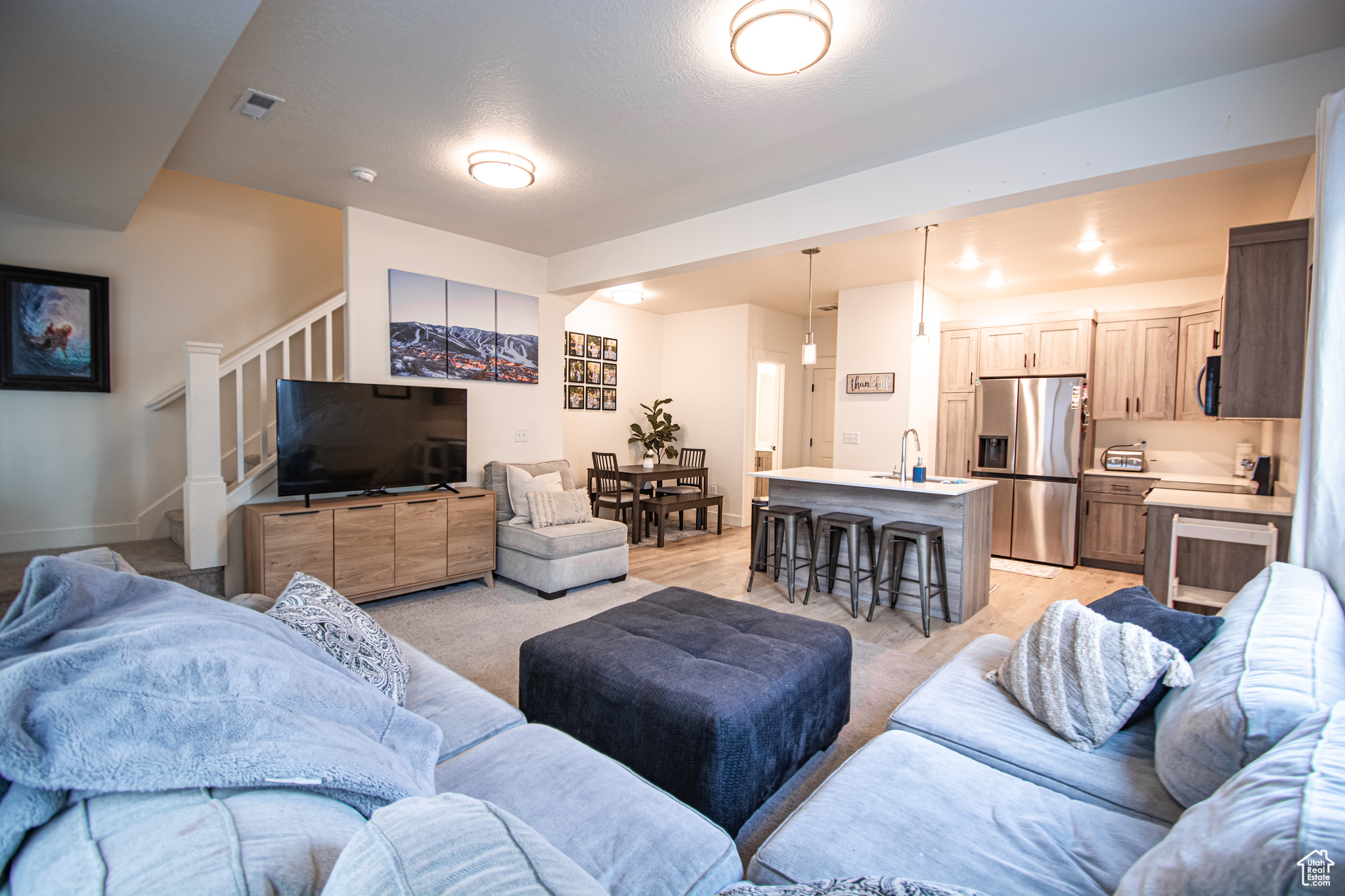 This 2021 townhome combines modern finishes, a functional floor plan, and a two-car garage, all offered at a price point below the most recent sales in the community. That means buyers can step in with built-in equity and confidence they're getting strong value from day one. The home features clean, efficient design and is located just minutes from Slate Canyon Drive, a popular spot for hiking and outdoor recreation. Residents also enjoy access to a pickleball court and a large grass area within the community. With interest rates beginning to come down, now is the ideal time to move in with equity already on your side and the potential for even more affordable monthly payments ahead. A newer home, priced under comparable sales, in a convenient Provo location-this one won't last long. Washer and Dryer included.