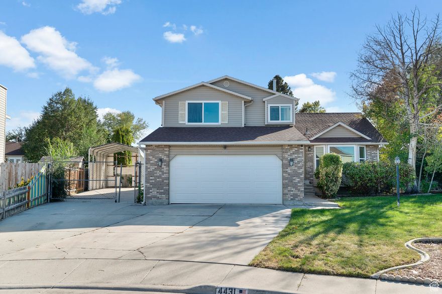 Beautifully Updated Home on a Quiet Cul-de-Sac  Step inside this well-cared-for home showcasing years of thoughtful updates and true pride of ownership. Enjoy peace of mind knowing the major systems and finishes have already been taken care of!  Upgrades include a new kitchen (2017), HVAC system, windows, and roof (2018), and a finished basement-plumbed for wet bar (2019). The range was replaced in 2020, the water heater in 2023, and in 2025, brand-new LVP flooring, garage door, and dishwasher were added for a fresh, modern look.  Outside, you'll love the large, recently leveled yard-aerated, over-seeded, and featuring a mature pear tree. There's also ample RV parking and a storage shed, providing both space and flexibility for your lifestyle.  Nestled on a quiet cul-de-sac yet close to shopping, dining, and freeway access, this move-in-ready home combines comfort, function, and convenience.  Don't miss this one-homes this well-maintained and upgraded are hard to find!   Square footage figures are provided as a courtesy estimate only. Buyer is advised to verify all information.