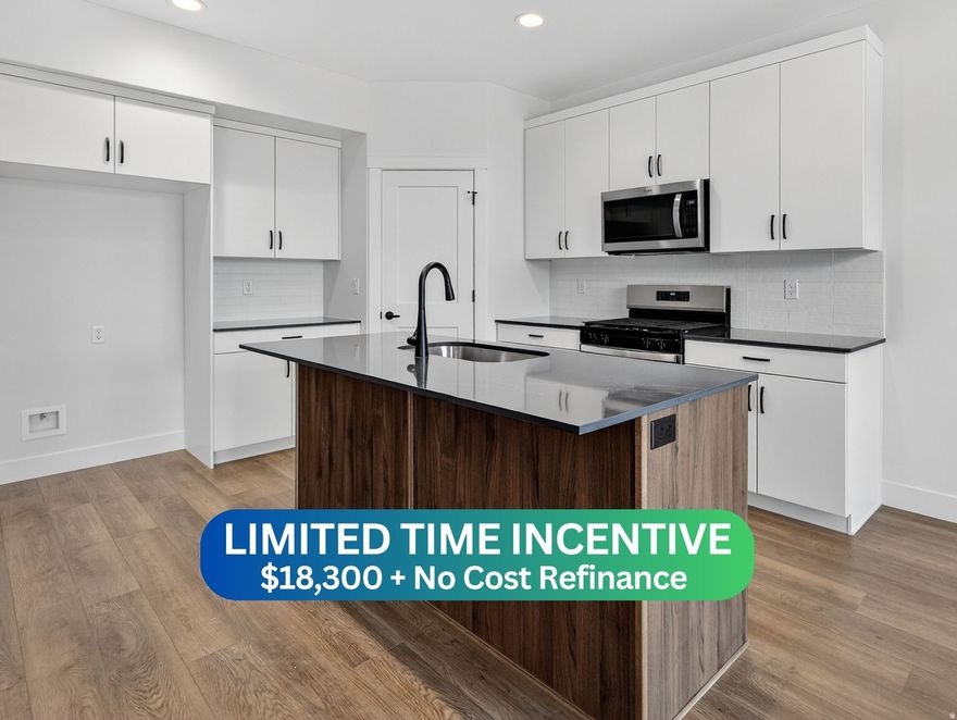 ***Massive $18,300 + No Cost Refinance for a Limited Time!*** Freshly built with a head-turning exterior, come see Weber County's hottest new townhomes on the market today! Nestled in the incredible 700-acre JDC Ranch community, these homes are surrounded by open spaces, trails, mountain views, and unmatched amenities. This particular unit backs directly to a park, offering rare privacy and peaceful views. Inside, you'll find abundant storage (including a crawlspace), modern design, smart-home features throughout, oversized bedrooms, closets, and bathrooms, truck-sized two-car garages, and a private patio. New construction, low maintenance, and selling quickly-come see for yourself today!   Square footage figures are provided as a courtesy estimate only and were obtained from building plans. Buyer is advised to obtain an independent measurement.