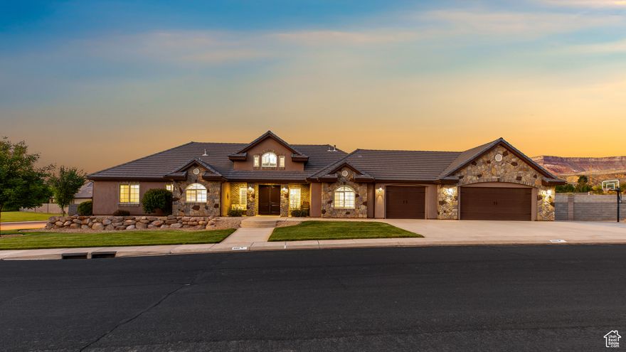 Located in the Chateaus at Riverwood Estates, this elegant single-level home offers 2,680 sq ft on a corner lot near Confluence Park. The deluxe kitchen includes stainless steel appliances, custom cabinetry, and a large island open to a sunlit living area. Features include epoxy garage floors, a covered porch and drive, plantation shutters, solar panels, and pressurized irrigation. Two en-suite bedrooms, a third bedroom, and a cozy loft offer flexible living. The oversized 3-car garage has a 50 amp plug, built-in sauna, and ample storage. Refined, comfortable, and ready to impress.