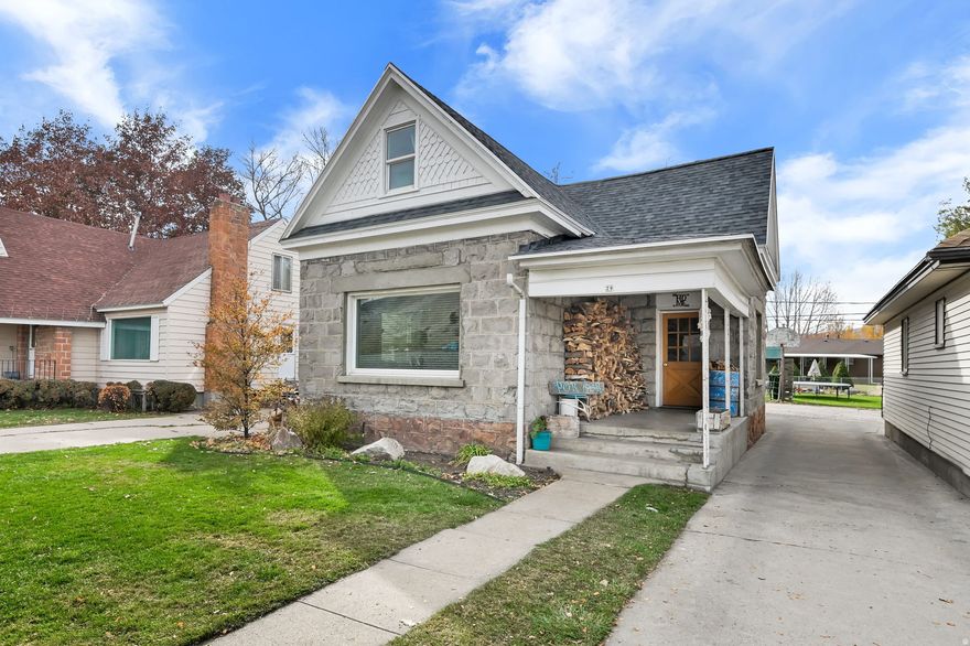 Perfect first time home buyer home in Morgan. This cute 3 bdrm 2 bath home includes a functioning wood burning stove, newer water heater, newer furnac, and central air. Along with a Brand New roof- Laundry and primary bed and bath are on the main level. Storage downstairs as well as a storage shed out back