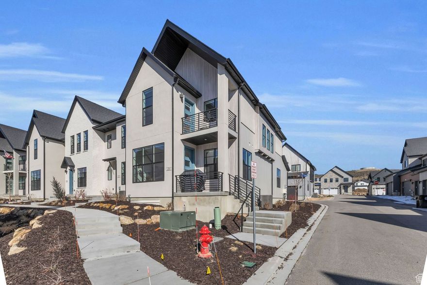 Beautiful end unit Town Home in Heber City!! This practically brand new home comes with Custom Blinds throughout, Smart Locks on all exterior doors & LVT Flooring throughout the main level/basement areas. The Primary Bedroom includes a walk in closet, full shower and separate soaking tub for a relaxing experience. Fully finished basement and all Appliances are included with the purchase! Washer, Dryer, Gas Oven/Stove, Microwave, Dishwasher, Refrigerator. Sellers are open to the home being sold fully furnished, or partially furnished. Square footage figures are provided as a courtesy estimate only and were obtained from County Records . Buyer is advised to obtain an independent measurement.