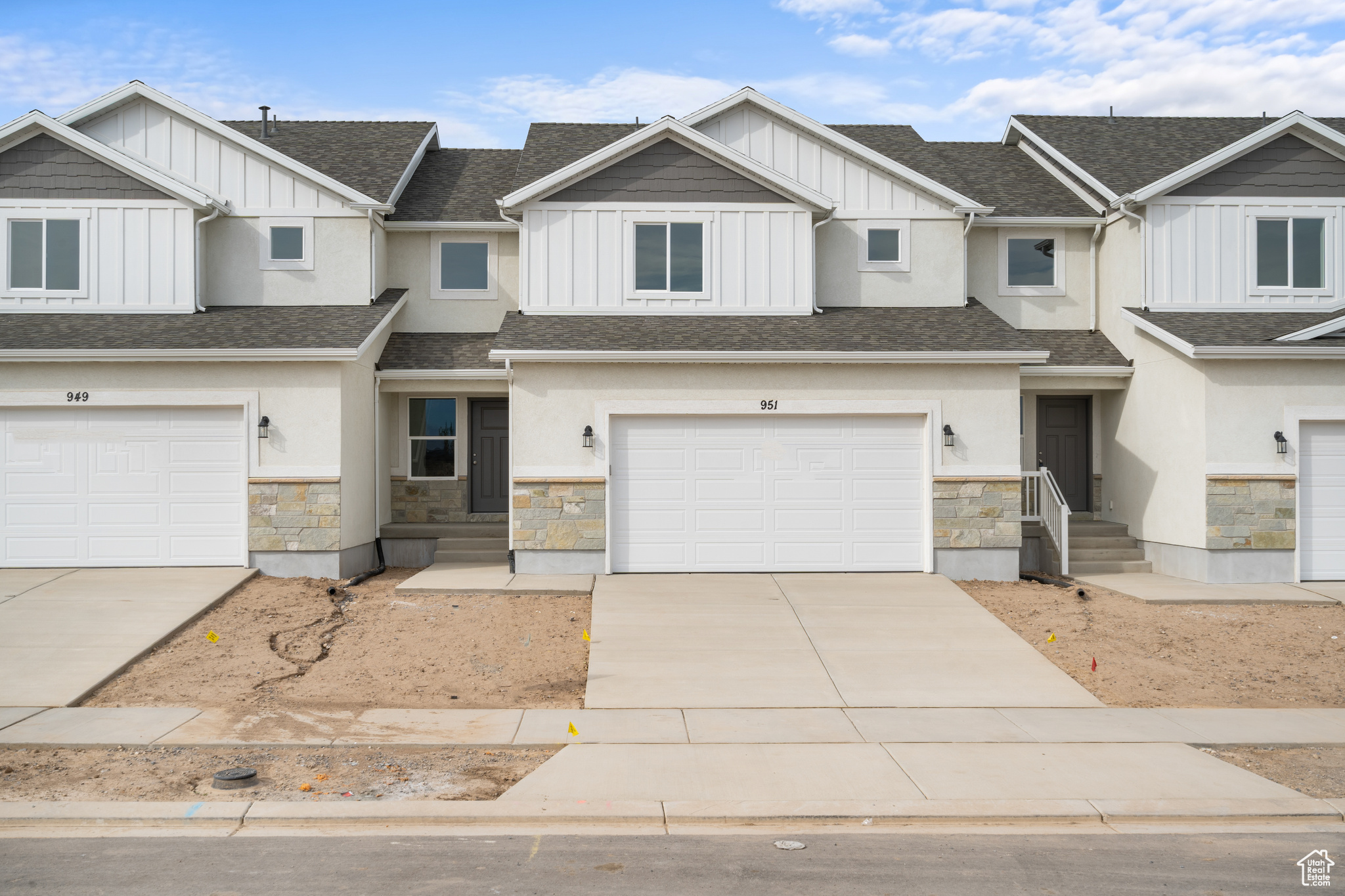 This is NOT your average townhome, you'll love the feel and finish of this HUGE home. Revere Homes has gone all out to provide one of the best values you'll find in Utah County! This beautiful unit features 3 beds/2.5 baths, room to grow in the unfinished basement, upstairs laundry, and a master suite you'll love! Includes upgraded stainless steel appliances, white kitchen cabinets with "Driftwood Rustic Alder" island and bathroom cabinets, quartz countertops, LVP/LVT and carpet flooring, smart thermostat, and a craftsman-style exterior. Oversized 24'x24' garages are also included, which you won't find anywhere else! Special interest rate of 5.25% for a FIXED 30-year FHA loan!! Only available when using Seller's preferred lender, not all buyers will qualify. Units are now complete and ready to occupy, Supra keybox access.