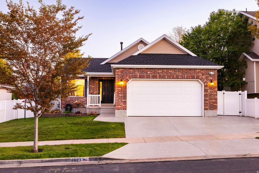 Beautifully maintained rambler in a sought after West Jordan neighborhood! This 4 bedroom, 3 bath home offers a functional, open layout with thoughtful updates throughout. The kitchen was fully remodeled in 2022, featuring modern finishes and a fresh, inviting feel, while the primary bathroom was tastefully updated in 2023 for a spa like retreat. The home showcases pride of ownership at every turn. Step outside to an immaculately landscaped .16 acre yard, perfectly set up for entertaining just in time for BBQ season. Enjoy evenings under the covered deck with added ambiance and space to relax. Both the garage and basement feature durable epoxy flooring, offering style, easy maintenance, and long lasting functionality. Located in a rapidly growing area of West Jordan, this home offers convenient access to Mountain View Corridor and Bangerter Highway, making commuting a breeze. You will also love being just minutes from shopping, dining, parks, and everyday amenities, combining comfort, convenience, and lifestyle all in one.