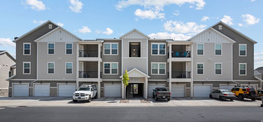 BUILT IN 2020!  this beautifully maintained condo is ideally located on the border of Saratoga Springs and Eagle Mountain in the desirable Quail hill Edge Homes community. Enjoy the convenience of being just 510 minutes from shopping, dining, and everyday essentials in both cities. Inside, the home features upgraded light fixtures in the kitchen, laundry room, and primary bedroom, along with custom painted murals that add personality throughout the space. Near schools, trails, commerce, and main roads. Step outside and enjoy an unbeatable location directly across from the community pool and clubhouse, while behind the property sits the community playground. A larger neighborhood park is only a few minutes up the road-perfect for outdoor recreation and family activities.  Square footage figures are provided as a courtesy estimate only and were obtained from county records.  Buyer is advised to obtain an independent measurement.
