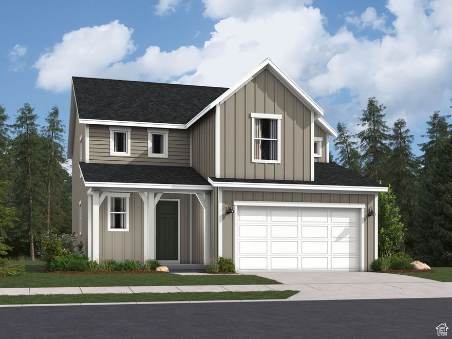 Parkway Fields - 4125 - Pinnacle -4 bedrooms, 2.5 baths, and 2 car garage. The main floor offers a family room, mudroom, dining area and a kitchen that boasts white cabinets and quartz countertops. Upstairs has four bedrooms, including the luxurious owner's suite with walk-in closet, a convenient laundry room, and master bath suite. Square footage figures are provided as a courtesy estimate only and were obtained from builder. Buyer is advised to obtain an independent measurement. Interior photos are of same style of home but not actual home. Rendering is for illustrative purposes only.