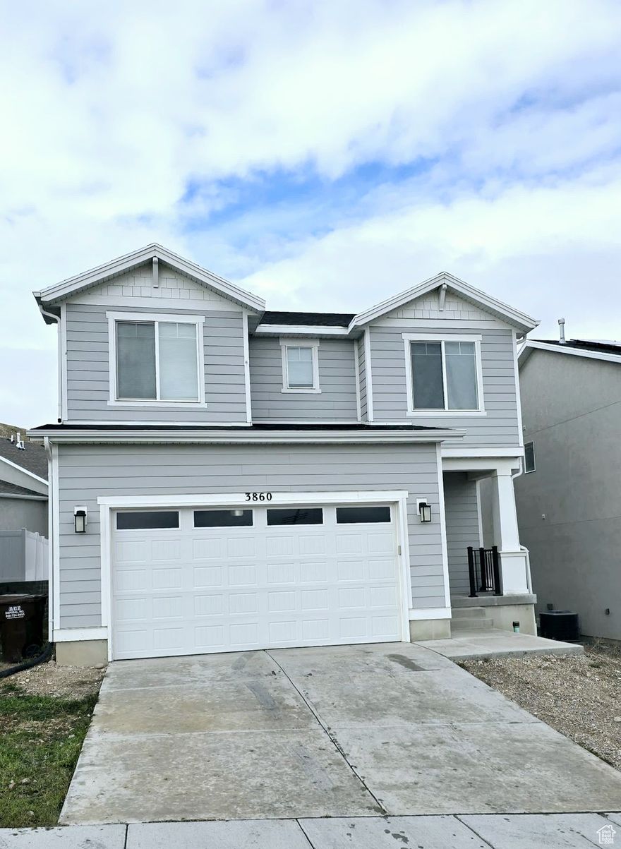 Beautiful Aspen Model features 4 Bedrooms 2.5 Bathrooms. The main floor including open concept living Quartz countertops in the kitchen and throughout. The Little Valley Gateway Community has multiple  Amenities like parks, pickleball courts, clubhouse and pools! and New High School almost Done. ( Cyprus High School). But better yet its next to the New shopping Center in Magna having Walmart, Restaurants, Hospitals schools, Magna Rec Center and More