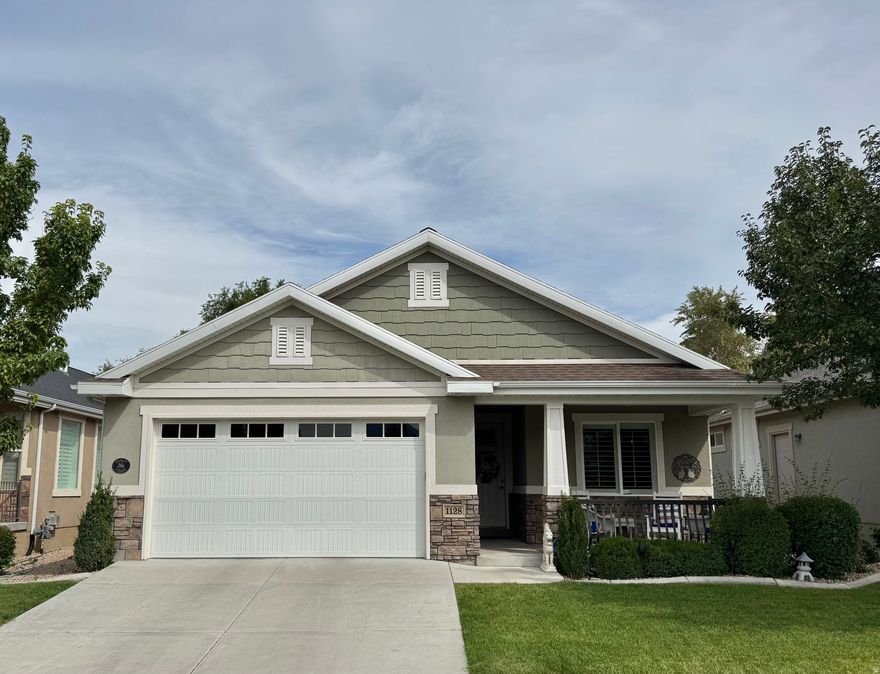 A beautiful, well built and maintained home in prestigious Heritage Village, a 55+, HOA community. Main floor living with no-step access. Across the street from mail box, Clubhouse, Pickle Ball Court, and Park. Large home with open concept kitchen and family room, with enough room for all the family and grandchildren. In the clubhouse is a beautiful, indoor, year-round, heated Swimming Pool which residents and grandchildren love, including a large recreation area available for family gatherings, wedding receptions, etc., including a large kitchen. There is also a pool table, Library, and Exercise room for residents. Many activities like crafts, quilting, playing pool, Movie Nights, etc. The home is within walking distance to Walmart and Payson Temple and only 1/2 mile to I-15. 10 miles up the canyon to Payson Lakes where boating, fishing, hiking, camping and horseback riding are available. All yard maintenance and snow removal is provided by HOA. There are excellent medical and emergency services nearby. This is a dream home for seniors.