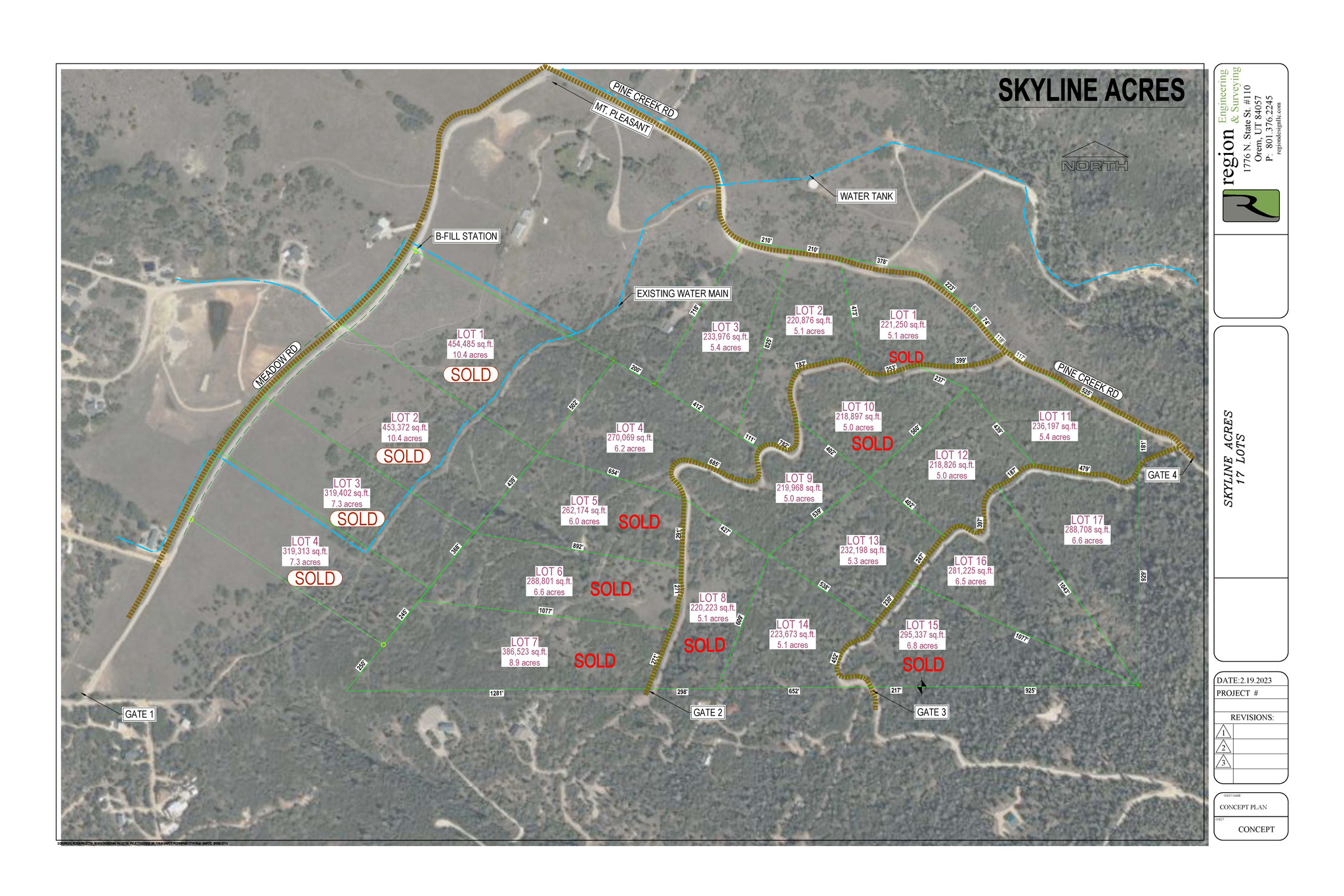 SKYLINE ACRES - Land