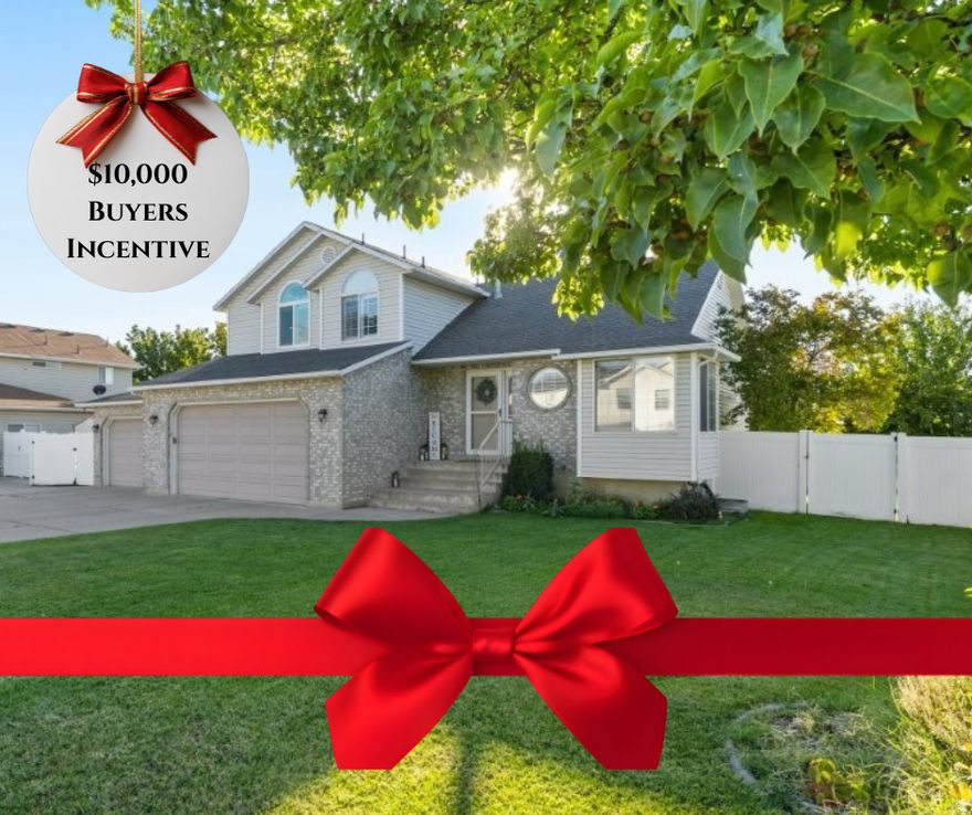 HARD TO FIND A HOME WITH A 3 CAR GARAGE FOR THIS PRICE IN DAVIS COUNTY!  DON'T MISS OUT ON THIS OPPORTUNITY. *SELLER IS WILLING TO PAY $10,000 TOWARDS BUYERS CLOSING COSTS & TO BUY THE RATE DOWN. (BUYER MUST CLOSE BY DEC 31st ) ALSO, VA BUYERS, ASK HOW YOU CAN RECEIVE $3000 TOWARDS PURCHASING THIS HOME! Come Home for the Holidays! This immaculate 4-bedroom home truly has it all. The spacious primary suite features a private bath with a relaxing soaker tub, and the home boasts a 3-car garage plus RV parking. Recently remodeled throughout, you'll find granite countertops in the kitchen and bathrooms, beautiful wood floors, and plantation shutters. The kitchen is a showstopper with white cabinets, a stunning backsplash, stainless steel appliances, and a large bar-perfect for preparing holiday meals. The inviting family room is ideal for entertaining, while the front room offers the perfect spot for your Christmas tree. All bedrooms are generously sized, with the basement offering a private guest bedroom or a great home office. Outside, enjoy a fully fenced yard with a sprinkler system, a covered deck for summer nights, and plenty of space for your fur babies to run. There is also an apple & cherry tree. The oversized 3rd-car garage and RV parking provide room for all your toys, while the huge crawl space gives you more storage than you ever imagined-and even the option to finish another bedroom in the basement. Immaculate inside and out, this home shows with true pride of ownership All rear windows have recently been replaced. Conveniently located minutes from Hill AFB, BAE, and Northrop Grumman. Don't wait-schedule your private showing today, because this one will not last! ** Buyers must be pre-approved with a lender, prior to showings.  Square footage figures are provided as a courtesy estimate only and were obtained from county records.  Buyer is advised to obtain an independent measurement.
