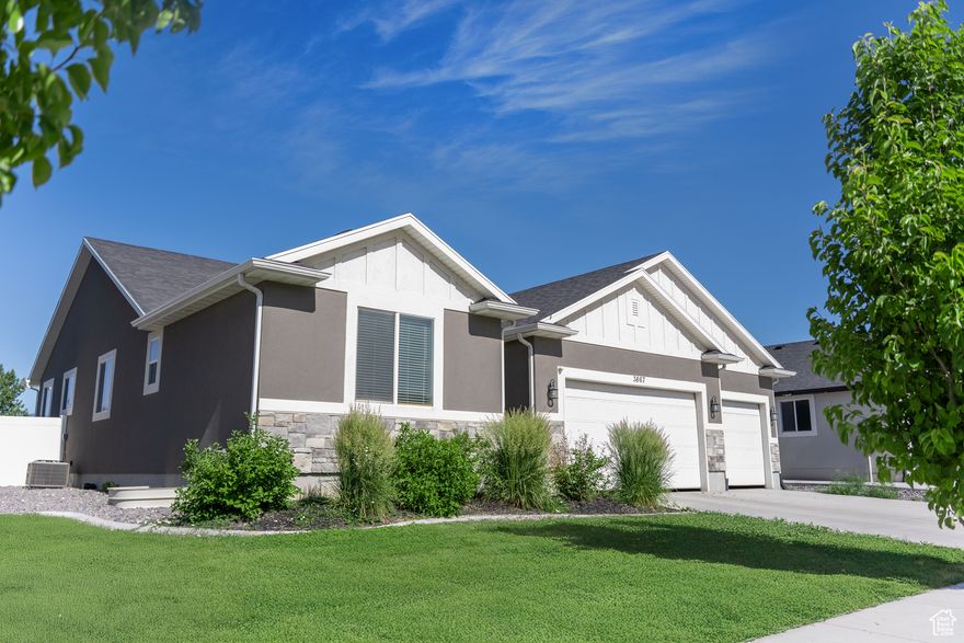 Charming Eagle Mountain Home! This 3-bedroom, 2-bathroom gem features an inviting open floor plan and room to grow with an unfinished basement ready for your personal touch. Enjoy energy savings with solar panels already in place. The home also includes a 2-car garage and is nestled in a quiet, friendly neighborhood-perfect for comfortable living and future potential!  Buyer to verify all.