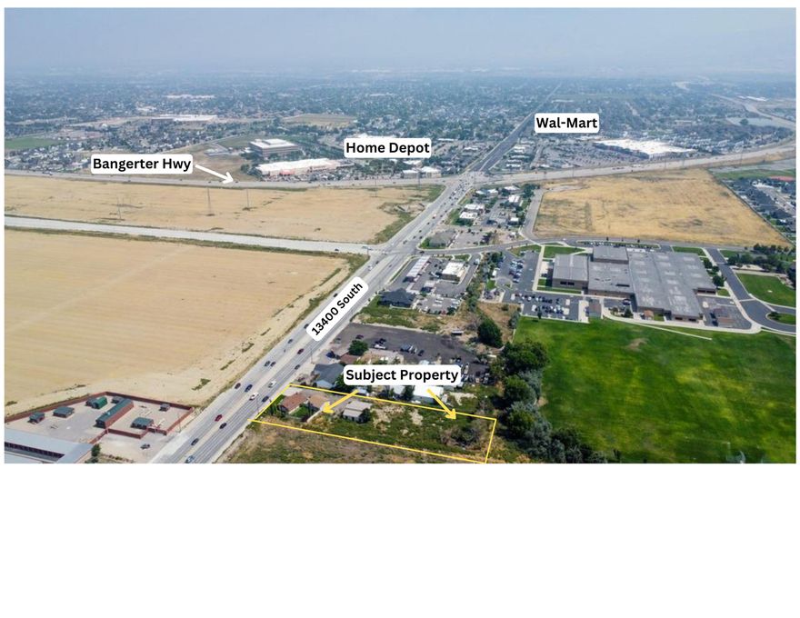 This property is the perfect canvas for retail or service-based retail enterprises. Nestled at 4191 West 13400 South in Riverton, Utah, it boasts a generous .91-acre expanse, strategically positioned near the bustling Mountain View Village. The existing R-1 zoning offers a solid foundation, and the ease of conversion to a C-R zoning designation opens up abundant possibilities. Whether you envision a trendy boutique, a bustling caf, a wellness center, or any other retail-focused endeavor, this property provides the space and adaptability you need to bring your entrepreneurial dreams to life. Don't miss the chance to carve out your niche in this thriving Riverton community.  ***Potential assembly opportunity with the adjacent parcel. (4177 W 13400 S, Riverton) Parcel #33062000640000, 0.87 additional acres at $32/SF C-R Zoning Contact for more details
