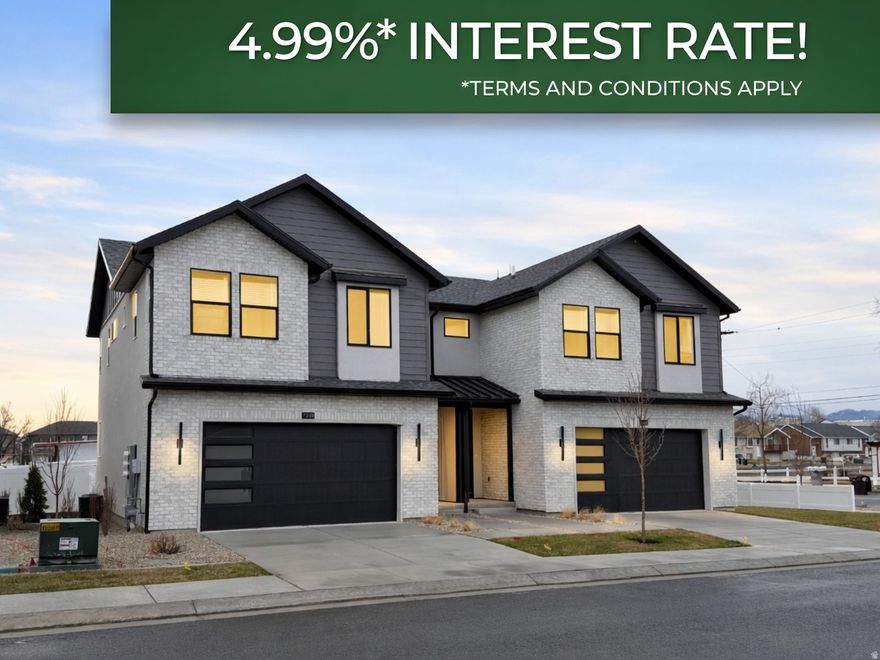 MOVE-IN READY 10k Off! or 4.99% Interest Rate! new TwinHome in Trailside Reserve featuring the Artisan design package with white cabinetry, matte black hardware, quartz countertops, designer tile backsplash, and LVP flooring. EV-ready 2-car garage and fully fenced yard. Conveniently located near shopping, dining, and freeway access. Builder incentives available. Visit our model home at 6760 S 300 E, Midvale, UT. Open MondaySaturday, 12 PM6 PM.
