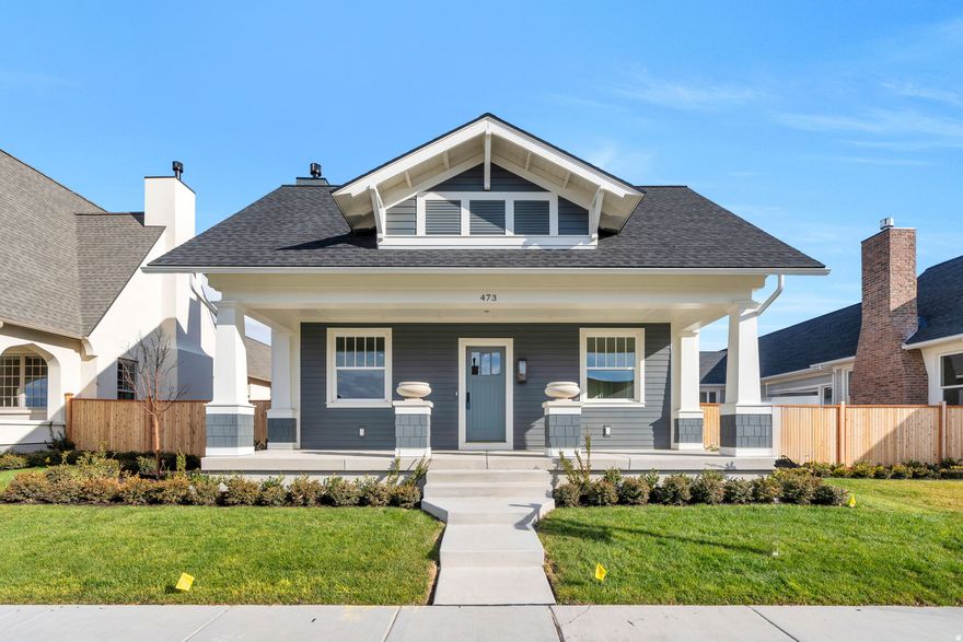 Amazing End-of-Year Incentive! Go under contract by 12/31/25 and receive either a temporary 4.5% interest rate or a 5.875% fixed rate! Built by Goodboro Homes, Holdaway Fields is Vineyard's newest 55+ active adult community. This stunning single-level home features the elegant 1900 Craftsman floor plan, offering a bright, open layout with a spacious gourmet kitchen with custom cabinetry and high-end finishes throughout. The expansive primary suite has a separate his-and-hers walk-in closet as well as a deluxe bath with double vanities. The unfinished basement adds an additional 1,860 sq. ft.-perfect for storage or future living space. The HOA maintains front yard landscaping and provides snow removal for driveways, sidewalks, and roads. The community includes active adult, village, and estate lots, and will feature resort-style amenities such as a clubhouse with a fitness center, gathering spaces, an outdoor pool, a pickleball court, and scenic walking trails with lake access.   Call for a private showing today.