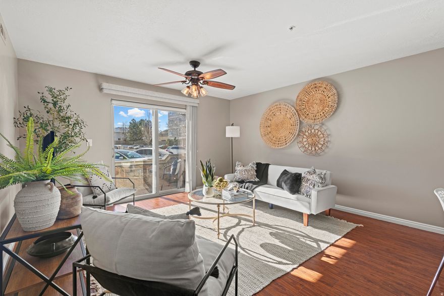 This sun-filled main-floor condo is an ideal home base for medical professionals, college professors or students as well as those who want an on-the-go lifestyle. Located just steps from the elevator and facing south for all-day natural light, this residence offers comfort and convenience without compromise.  The open-concept layout supports both relaxation and efficiency, while three spacious bedrooms provide flexibility for shift schedules, home offices, or visiting family. A smart, low-maintenance design makes coming home easy, whether you're winding down after long hours or heading out early for the slopes.  Perfectly positioned near Intermountain Medical Center, the University of Utah, and major commuter routes, this location offers seamless access to I-215 and I-15, connecting you quickly to downtown Salt Lake City, Silicon Slopes, and the airport. When it's time to recharge, Big and Little Cottonwood Canyon ski resorts are just 25 minutes away, making powder days and aprs-ski plans refreshingly realistic.  Enjoy resort-style community amenities including a pool, hot tub, playground, and clubhouse, plus easy access to Fort Union shopping and dining, Trader Joe's, Target, World Market, and more.  A rare combination of location, light, and low-maintenance living, this Cottonwood Heights condo is perfectly suited for professionals who want their home to work as hard, and play as well, as they do. Schedule your private showing today. Square footage is provided as a courtesy, buyer to verify all information.