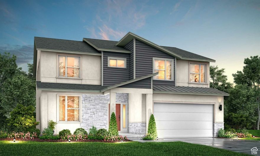 Beautiful brand-new 5-bedroom Cypress Plan nestled in a picturesque new subdivision at the border of Lehi and Saratoga Springs. Just minutes to El Nautica Boat Club, Talons Cove Golf Course, and Saratoga Hot Springs, This home is the epitome of charm and elegance. With a 3-car garage, captivating covered deck, and patio, this residence hard to beat.  The oversized primary bedroom boasts a vaulted ceiling, while the open-concept great room is perfect for hosting memorable gatherings. Indulge in the gourmet kitchen with a double oven and 5-burner cooktop, accented by a cozy fireplace. The luxurious primary bath features a corner tub, oversized shower, and full euro shower enclosure. Enhanced by stylish black windows, a modern exterior, and an upgraded front door, this home radiates timeless allure.  Ask agent about current incentives.  More plans and lots are available. Home is @ Sheetrock Stage!
